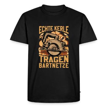 Foresterie Foresterie Pêcheur Disant De Vrais Gars - T-shirt Premium bio Homme - noir - Devant - Nico (187cm)