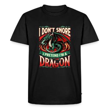 Dragon Whisperer - Je ne ronfle pas - T-shirt Premium bio Homme - noir - Devant - Nico (187cm)