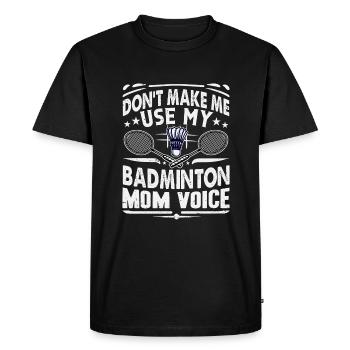 BADMINTON Maman Voix - Federball Mama - T-shirt Premium bio Homme - noir - Devant - Nico (187cm)