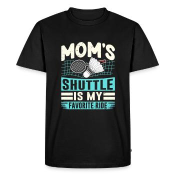 BADMINTON Moms Shuttle - Navette pour enfants - T-shirt Premium bio Homme - noir - Devant - Nico (187cm)