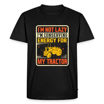 Économiser l’énergie pour la récolte de l’agriculture du tracteur - T-shirt Premium bio Homme - noir - Devant - Nico (187cm)