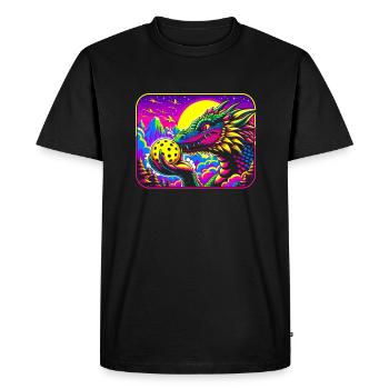 Passionné de pickleball, Amateur de cerfs-volants, Paddle - T-shirt Premium bio Homme - noir - Devant - Nico (187cm)