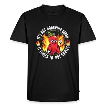 Tenue d’amant de poivre de nourriture épicée pour épicé - T-shirt Premium bio Homme - noir - Devant - Nico (187cm)