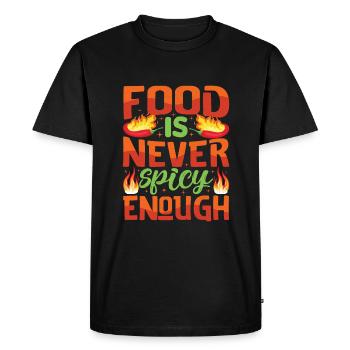 Looks hot – girl with hot chili and - Men's Premium Organic T-Shirt - black - Front - Nico (187cm)