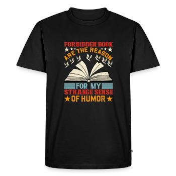 Amateurs de livres interdits, les rats de bibliothèque - T-shirt Premium bio Homme - noir - Devant - Nico (187cm)