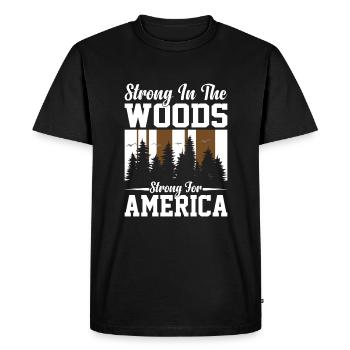 Wood Lover Wood Cutter Lumberjack Apparel - Men's Premium Organic T-Shirt - black - Front - Nico (187cm)