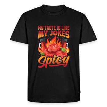 Red Hot Lover Pizza Sauce Chili Nourriture Épicée Robe - T-shirt Premium bio Homme - noir - Devant - Nico (187cm)