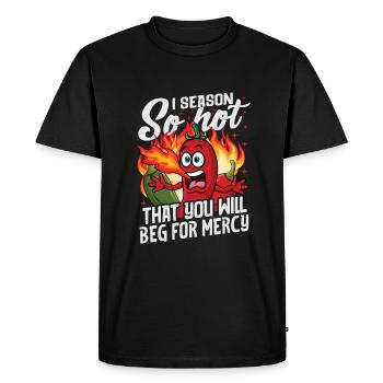 Passionnés de cuisine - T-shirt Premium bio Homme - noir - Devant - Nico (187cm)