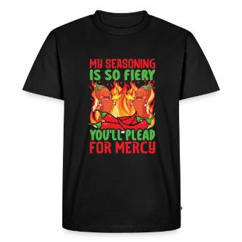 Passionnés de cuisine - T-shirt Premium bio Homme - noir - Devant - Nico (187cm)