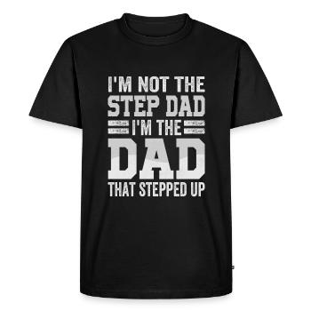 Belle-papa, beau-père, vêtements de fête des pères - T-shirt Premium bio Homme - noir - Devant - Nico (187cm)