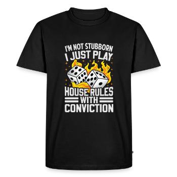 Tenue pour jeux de société, jeux de société, - T-shirt Premium bio Homme - noir - Devant - Nico (187cm)