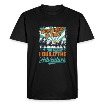 Clothing for boatbuilding lovers and - Men's Premium Organic T-Shirt - black - Front - Nico (187cm)