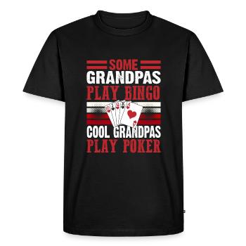 Grandpa Card Games Poker Players Casino Outfit - Men's Premium Organic T-Shirt - black - Front - Nico (187cm)