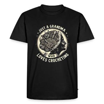 Crochet Crochet Yarn Knitting Clothing - Men's Premium Organic T-Shirt - black - Front - Nico (187cm)