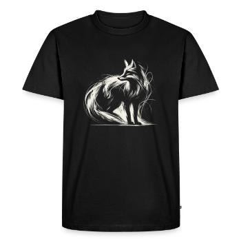 Fox animal lovers, wildlife enthusiasts, - Men's Premium Organic T-Shirt - black - Front - Nico (187cm)