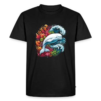 Mammifère marin mammifère marin mammifère marin béluga kétologue - T-shirt Premium bio Homme - noir - Devant - Nico (187cm)