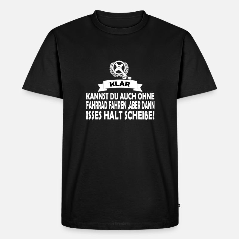 Fahrrad - Männer Premium Bio T-Shirt - Schwarz