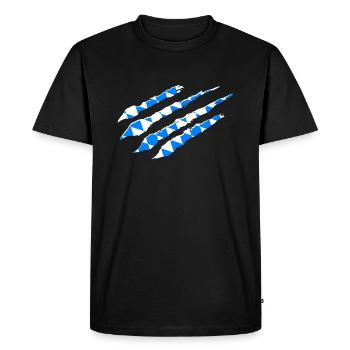 Bavaria flag scratch crack track claws Munich BY - Men's Premium Organic T-Shirt - black - Front - Nico (187cm)