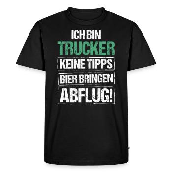 Je suis un camionneur - apporte de la bière et décolle - T-shirt Premium bio Homme - noir - Devant - Nico (187cm)