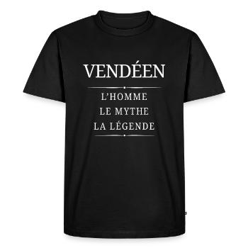 Vendéen Homme Mythe - T-shirt Premium bio Homme - noir - Devant - Nico (187cm)