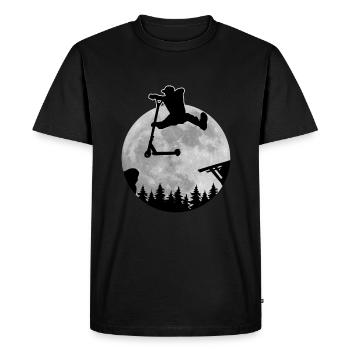 Escooter scooter Stunt Trick Lune - T-shirt Premium bio Homme - noir - Devant - Nico (187cm)