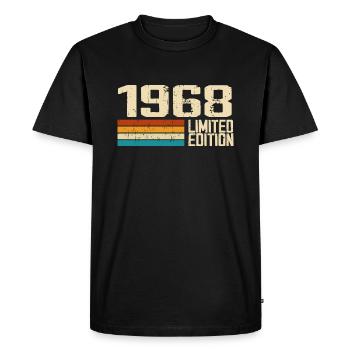 Né en 1968 - Vintage 1968 Anniversaire Rétro - T-shirt Premium bio Homme - noir - Devant - Nico (187cm)