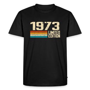 Né en 1973 - Vintage 1973 Anniversaire Rétro - T-shirt Premium bio Homme - noir - Devant - Nico (187cm)