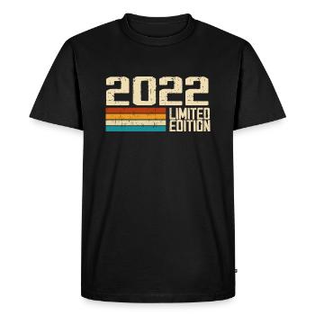 Né en 2022 - Vintage 2022 Anniversaire Rétro - T-shirt Premium bio Homme - noir - Devant - Nico (187cm)