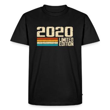 Born in 2020 - Vintage 2020 Retro Anniversary - Men's Premium Organic T-Shirt - black - Front - Nico (187cm)