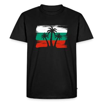 Drapeau de la Bulgarie Drapeau bulgare Sables d’or - T-shirt Premium bio Homme - noir - Devant - Nico (187cm)