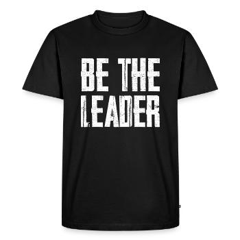 Soyez le leader - T-shirt Premium bio Homme - noir - Devant - Nico (187cm)