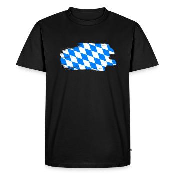 Bavaria Flag Used Look Bavarian Flag Vintage - Men's Premium Organic T-Shirt - black - Front - Nico (187cm)