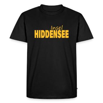 HIDDENSEE - Männer Premium Bio T-Shirt - Schwarz - Vorne - Nico (187cm)