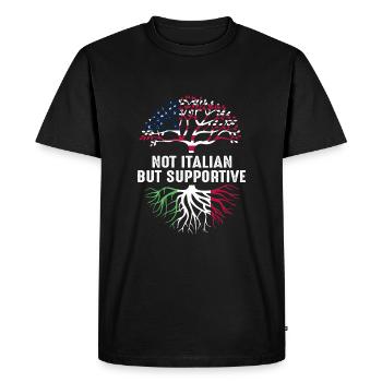 Drapeau des États-Unis d’Amérique vintage non italien en détresse, ab - T-shirt Premium bio Homme - noir - Devant - Nico (187cm)