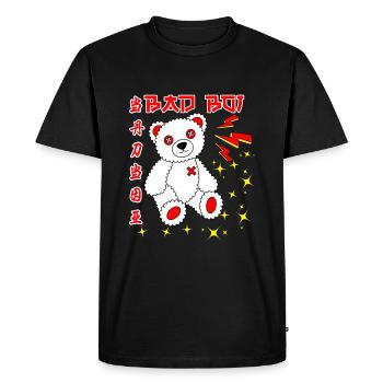 Bad Boi | teddy bear - T-shirt Premium bio Homme - noir - Devant - Nico (187cm)