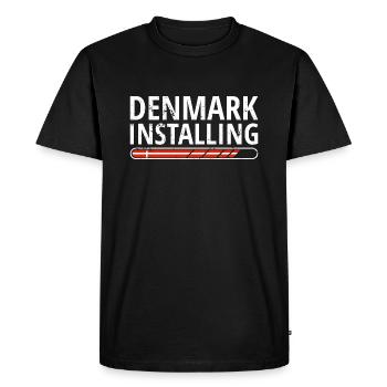Denmark Flag Scandinavia Danish Flag Travel - Men's Premium Organic T-Shirt - black - Front - Nico (187cm)