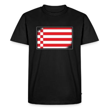 Drapeau de Brême Drapeau de Brême - T-shirt Premium bio Homme - noir - Devant - Nico (187cm)
