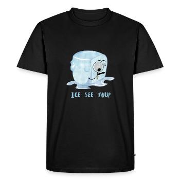 Ice see you! - Men's Premium Organic T-Shirt - black - Front - Nico (187cm)