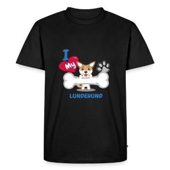 LUNDEHUND Idée cadeau chien mignon Chiens drôles - T-shirt Premium bio Homme - noir - Devant - Nico (187cm)