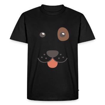 Dog Funny Bloodhound - Men's Premium Organic T-Shirt - black - Front - Nico (187cm)
