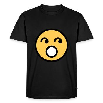 Visage roulant yeux - T-shirt Premium bio Homme - noir - Devant - Nico (187cm)