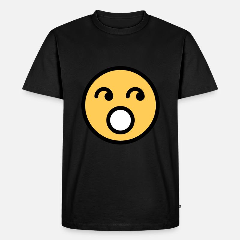 Face Rolling Eyes - Männer Premium Bio T-Shirt - Schwarz