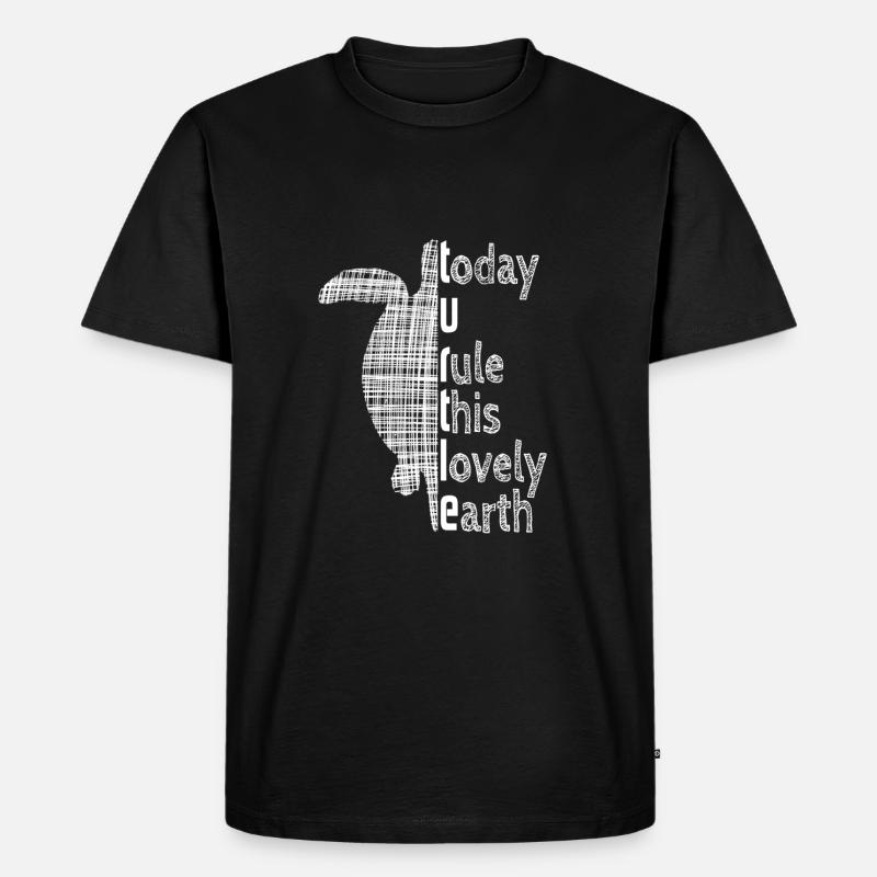 Turtle - Männer Premium Bio T-Shirt - Schwarz