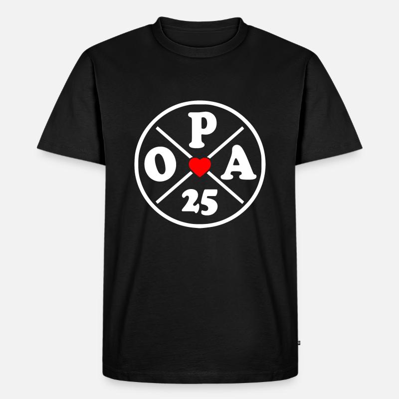 Opa 2025 - Männer Premium Bio T-Shirt - Schwarz
