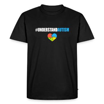 Understand Autism Hashtag - Men's Premium Organic T-Shirt - black - Front - Nico (187cm)