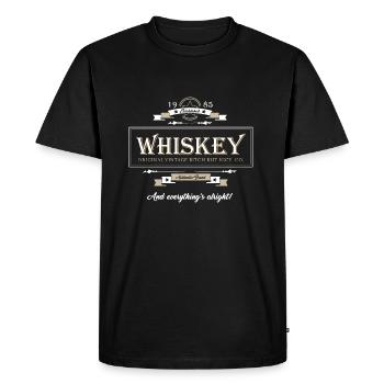 Whisky - Marque authentique - T-shirt Premium bio Homme - noir - Devant - Nico (187cm)