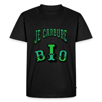 Je carbure Bio - T-shirt Premium bio Homme - noir - Devant - Nico (187cm)
