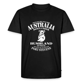 Koala - Australia - Australien - Men's Premium Organic T-Shirt - black - Front - Nico (187cm)
