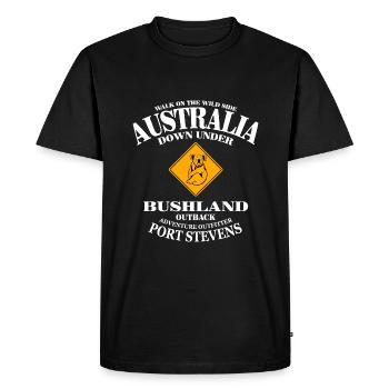 Koala - Australia - Australien - Männer Premium Bio T-Shirt - Schwarz - Vorne - Nico (187cm)