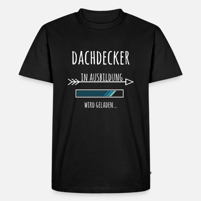 Dachdecker Handwerk Beruf Ausbildung - Männer Premium Bio T-Shirt - Schwarz